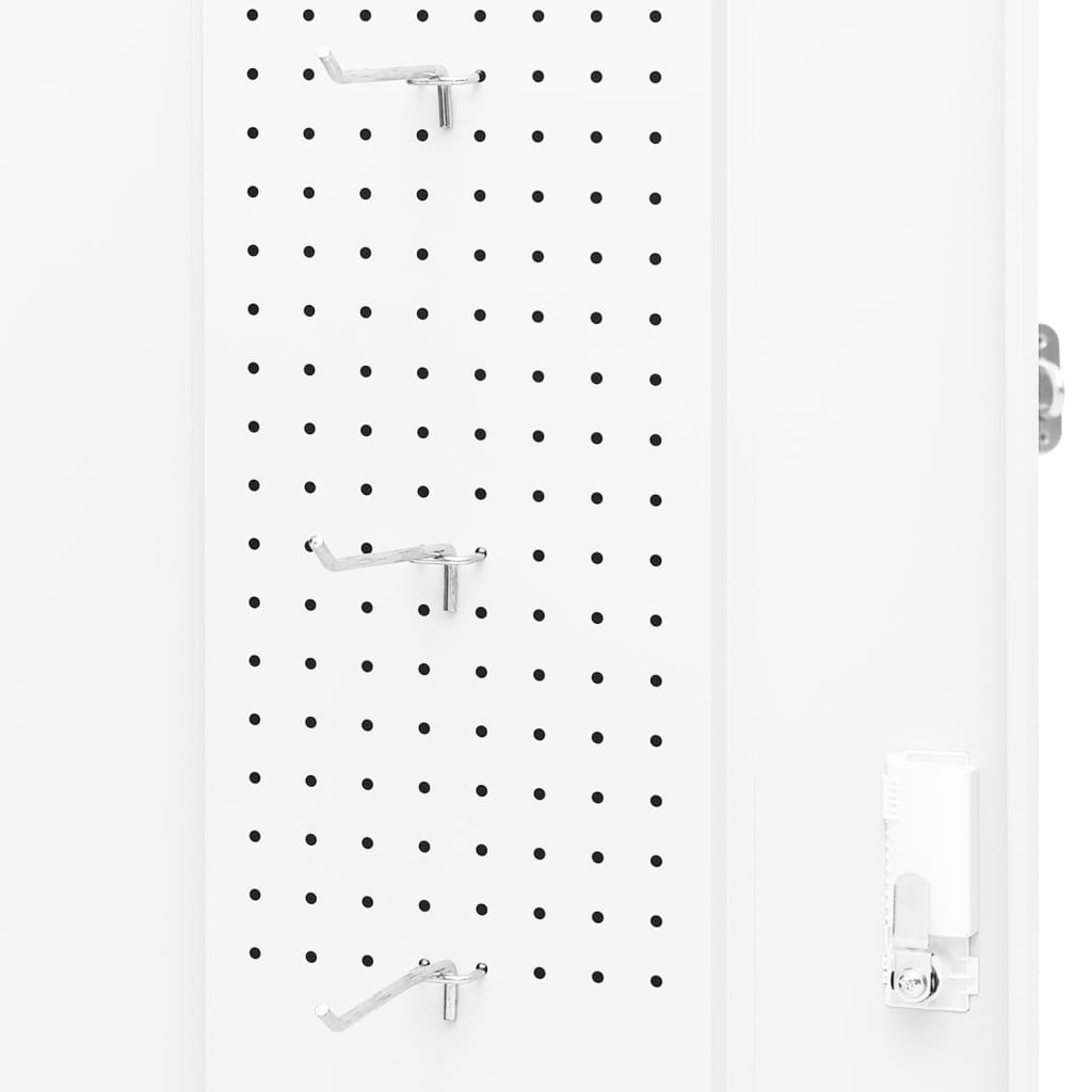 sadelskab 53x53x105 cm stål hvid