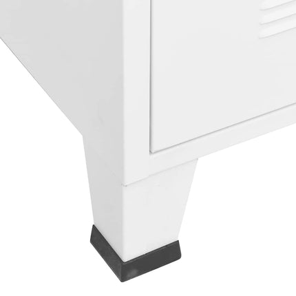 industriel kommode 78x40x93 cm metal hvid