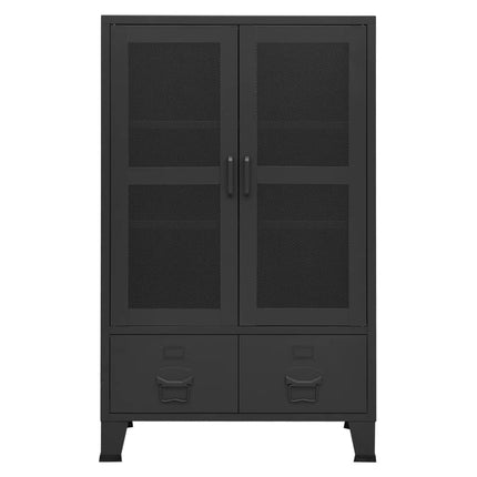 industrielt opbevaringsskab 70x40x115 cm stål sort