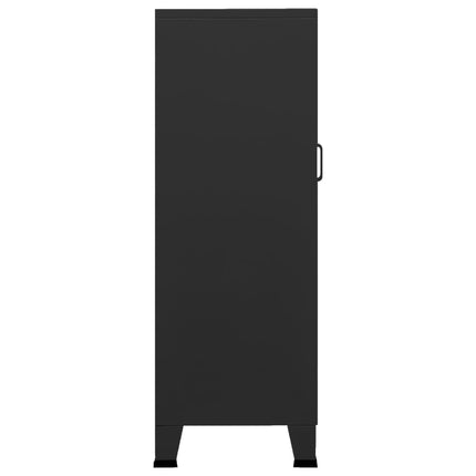 industrielt opbevaringsskab 70x40x115 cm stål sort