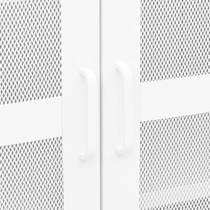 industrielt opbevaringsskab 70x40x115 cm metal hvid