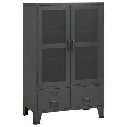 industrielt opbevaringsskab 70x40x115 cm metal antracitgrå