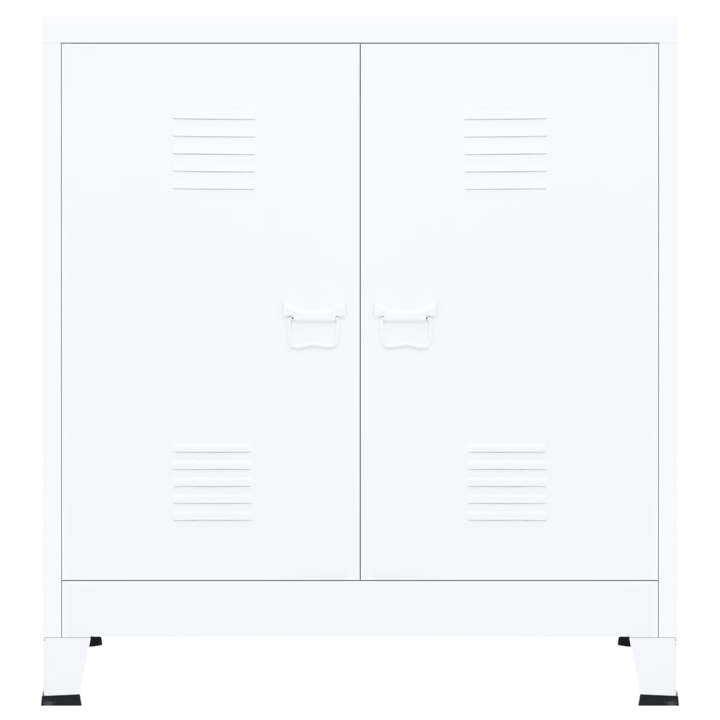 industrielt opbevaringsskab 90x40x100 cm stål hvid