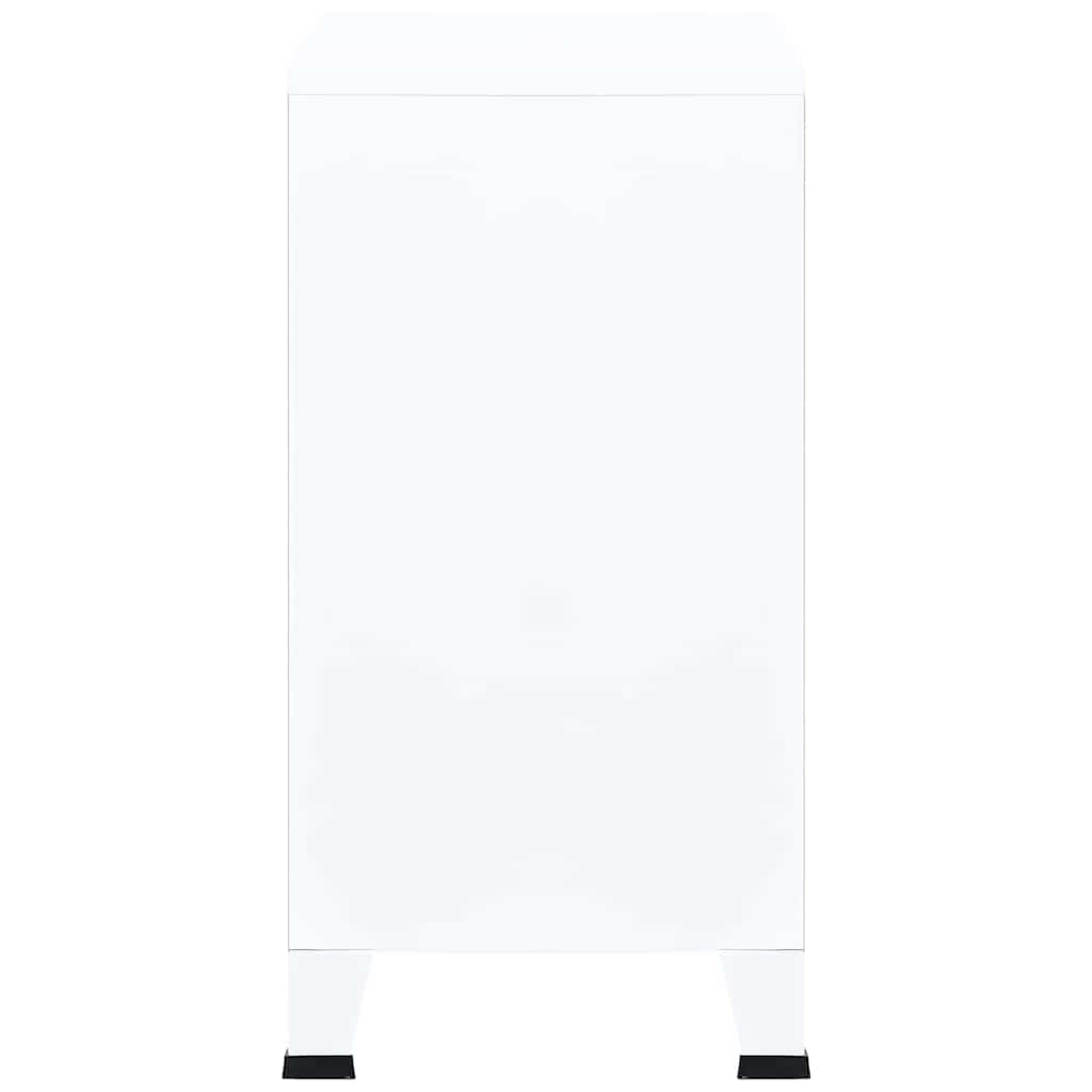 industrielt opbevaringsskab 75x40x80 cm stål hvid