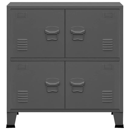 industrielt opbevaringsskab 75x40x80 cm stål antracitgrå