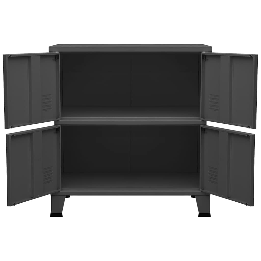 industrielt opbevaringsskab 75x40x80 cm stål antracitgrå