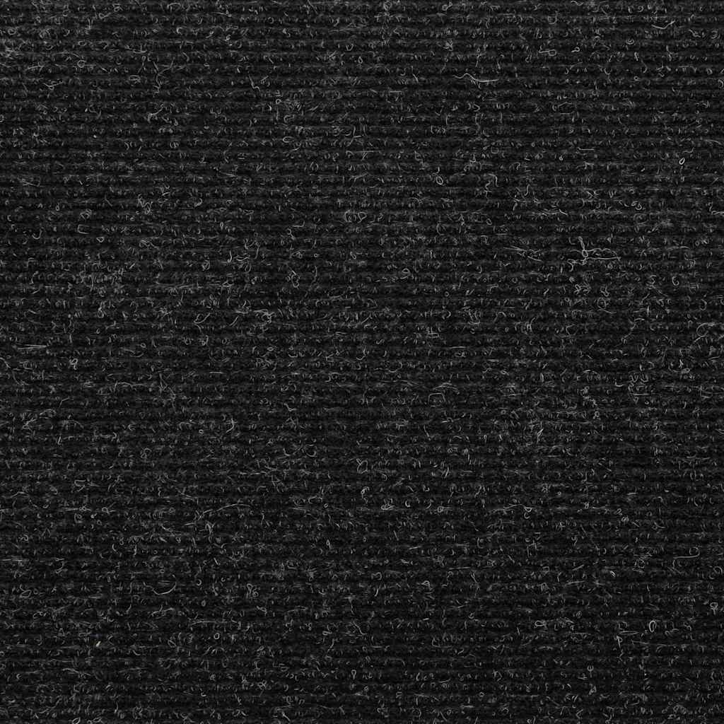 selvklæbende trappemåtter 15 stk. 56x17x3 cm antracitgrå