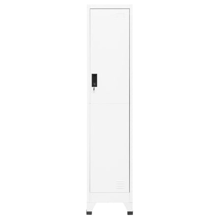 skab 38x45x180 cm stål hvid