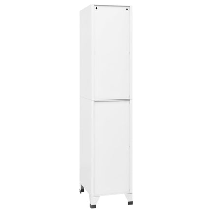 skab 38x45x180 cm stål hvid