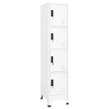 skab 38x45x180 cm stål hvid