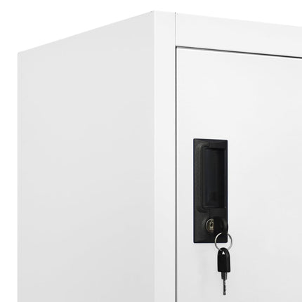 skab 90x45x180 cm stål hvid