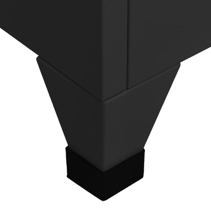 skab 90x45x180 cm stål sort