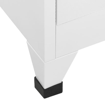 skab 90x45x180 cm stål hvid