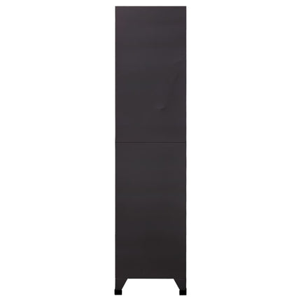skab 90x45x180 cm stål antracitgrå og hvid