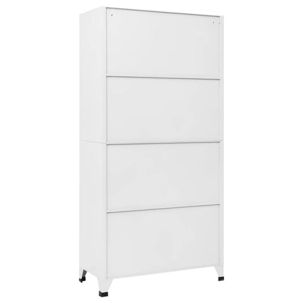 skab 90x45x180 cm stål hvid