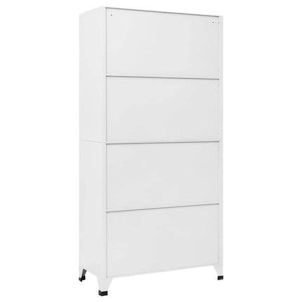 skab 90x40x180 cm stål lysegrå