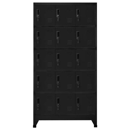 skab 90x40x180 cm stål sort