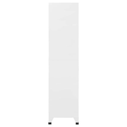 skab 90x40x180 cm stål lysegrå og mørkegrå