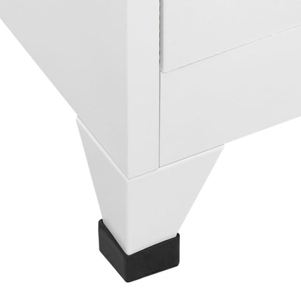 skab 90x40x180 cm stål hvid