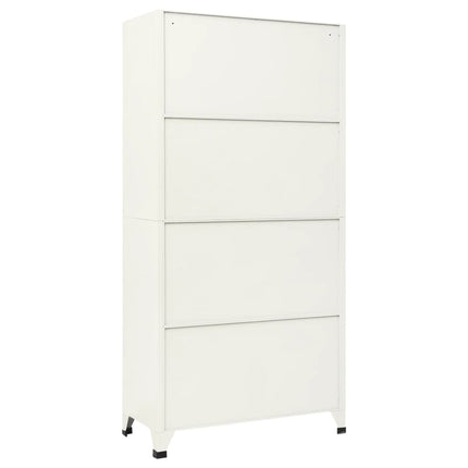 skab 90x40x180 cm stål grå og blå
