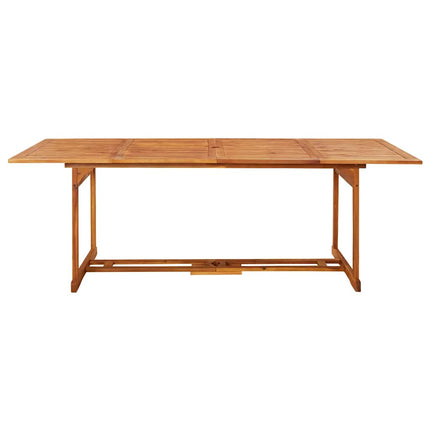 spisebordssæt til haven 11 dele 220x90x75 cm massivt akacietræ