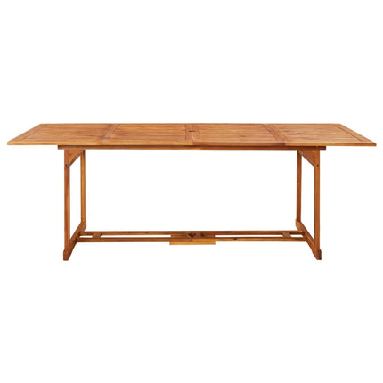 spisebordssæt til haven 9 dele 220x90x75 cm massivt akacietræ