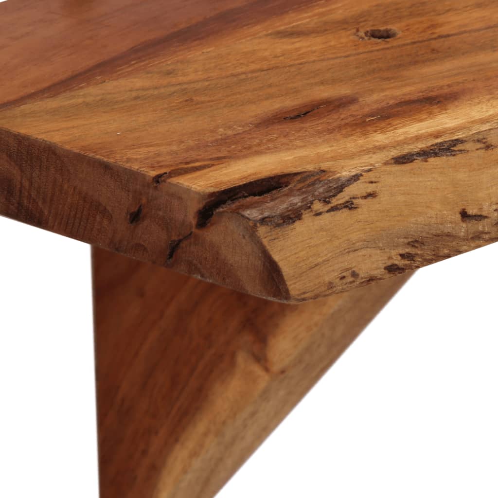 væghylder 2 stk. 110x20x18 cm massivt akacietræ