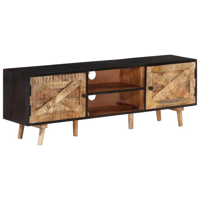 tv-bord 140x30x46 cm ru mangotræ og massivt akacietræ