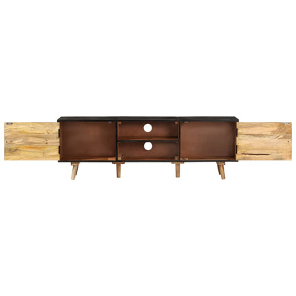 tv-bord 140x30x46 cm ru mangotræ og massivt akacietræ