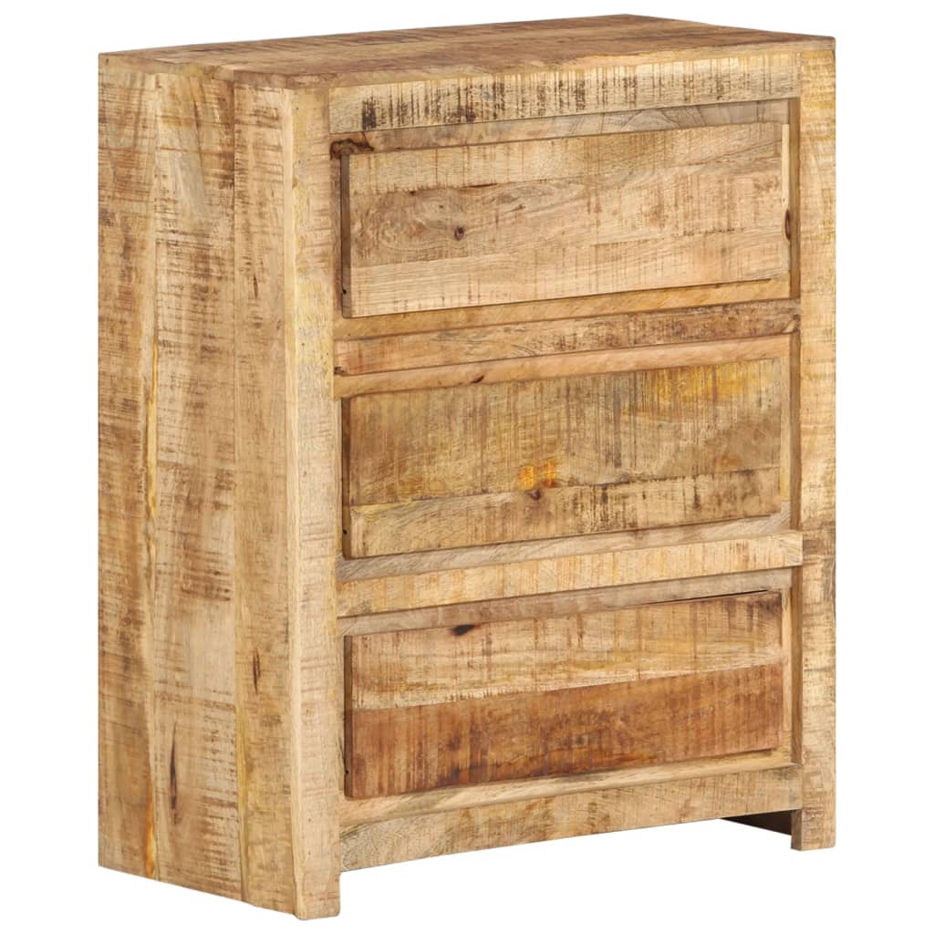 skuffeskab 60x33x75 cm massivt mangotræ