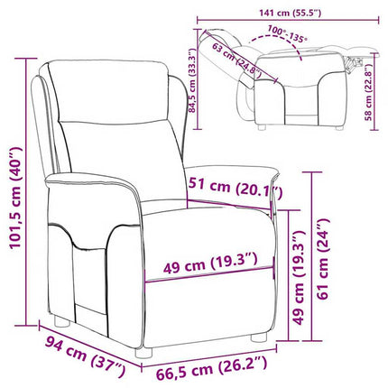 Liggestol Creme 66,5 x 94 x 101,5 cm Polyester
