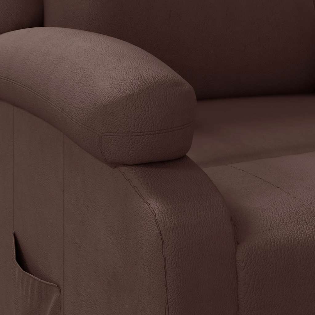 lænestol kunstlæder brun