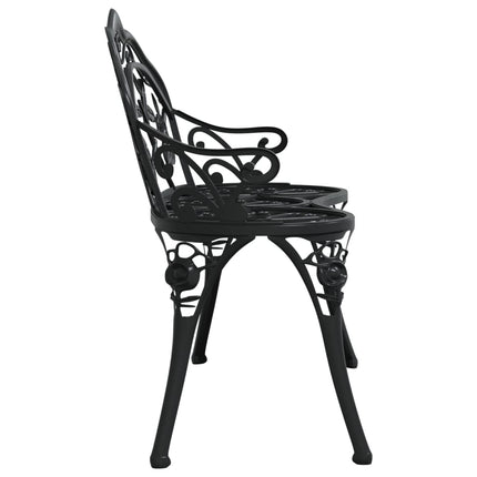 havebænk 100 cm støbt aluminium sort