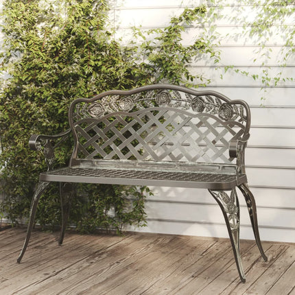 havebænk 108 cm støbt aluminium grøn