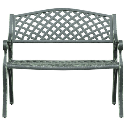 havebænk 102 cm støbt aluminium grøn