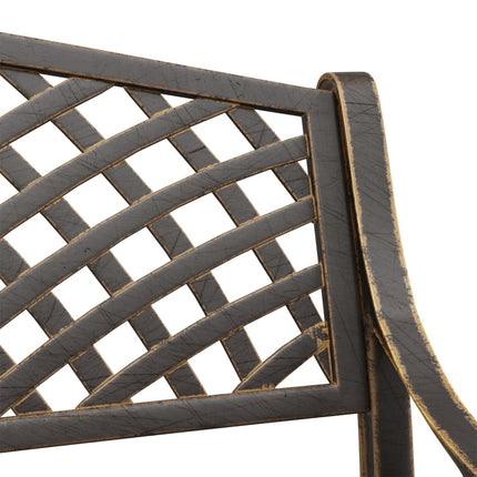 havebænk 102 cm støbt aluminium bronzefarvet
