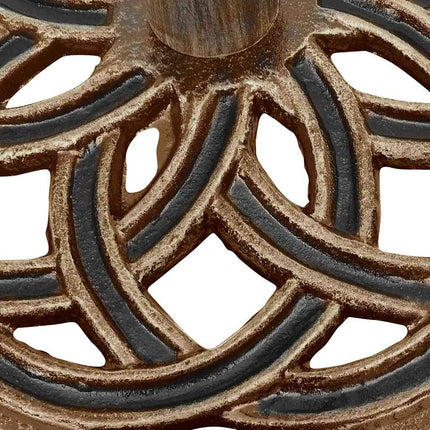 parasolfod 44x44x31 cm støbejern bronzefarvet