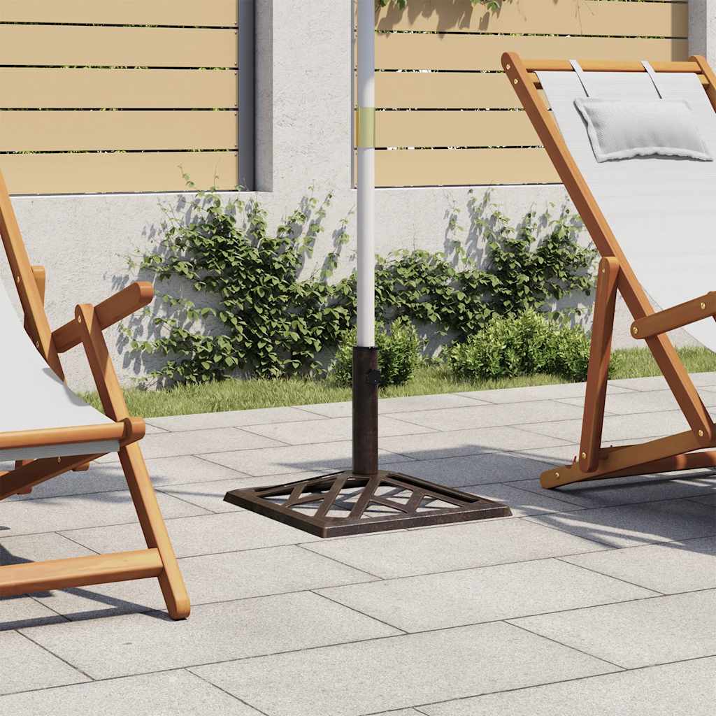 parasolfod 44x44x31 cm støbejern bronzefarvet