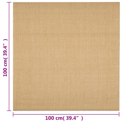 gulvtæppe 100x100 cm naturlig sisal