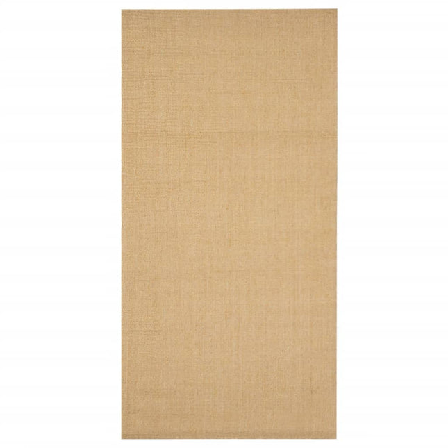 gulvtæppe 100x200 cm naturlig sisal sandfarvet