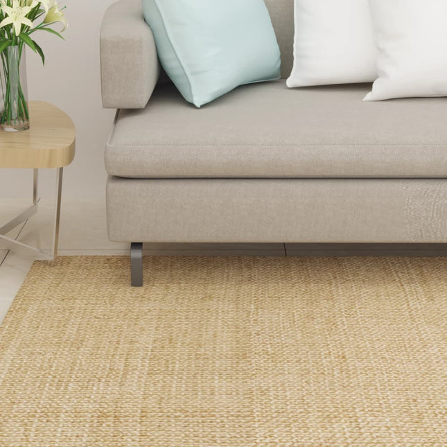 gulvtæppe 100x200 cm naturlig sisal sandfarvet