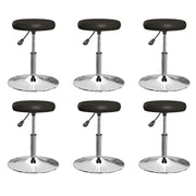 spisebordsstole 6 stk. kunstlæder sort