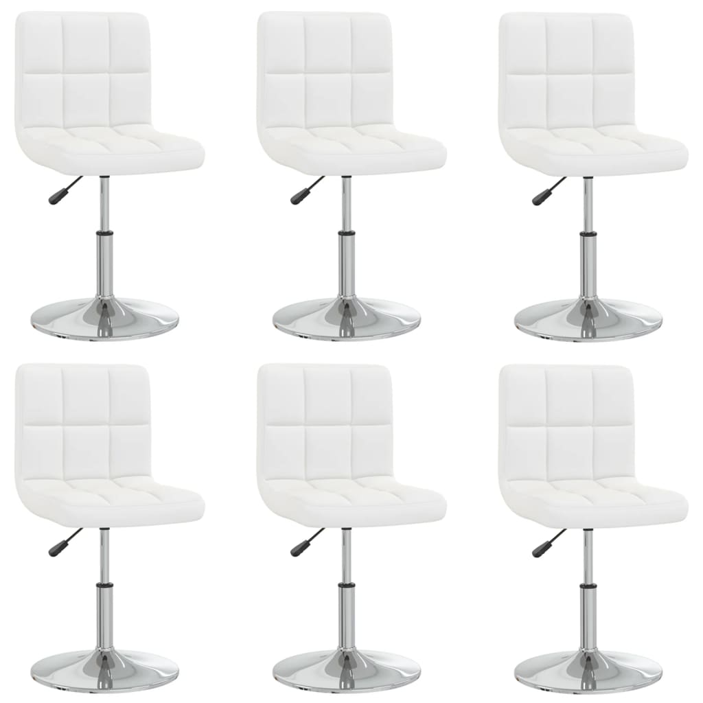 spisebordsstole 6 stk. kunstlæder hvid