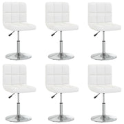 spisebordsstole 6 stk. kunstlæder hvid