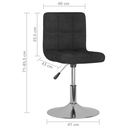 drejelige spisebordsstole 4 stk. stof sort