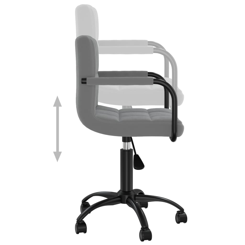 drejelig spisebordsstol fløjl mørkegrå