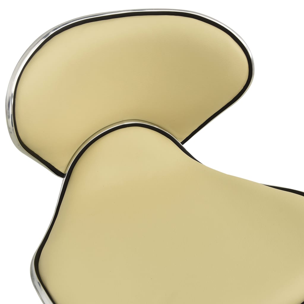 kontorstol kunstlæder cremefarvet