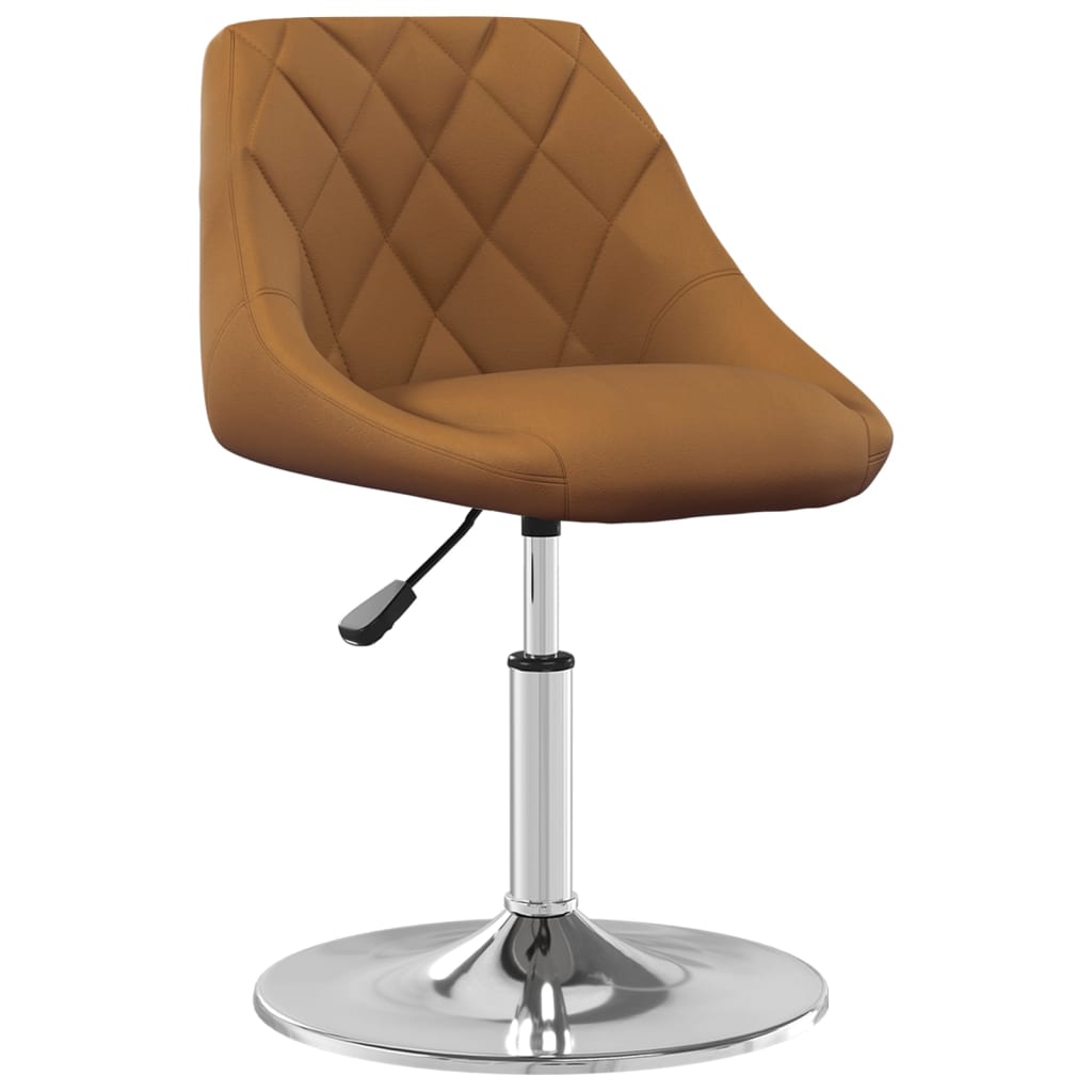 drejelige spisebordsstole 6 stk. velour brun