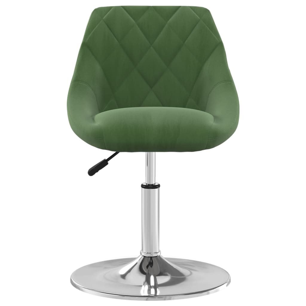 drejelige spisebordsstole 6 stk. fløjl mørkegrøn