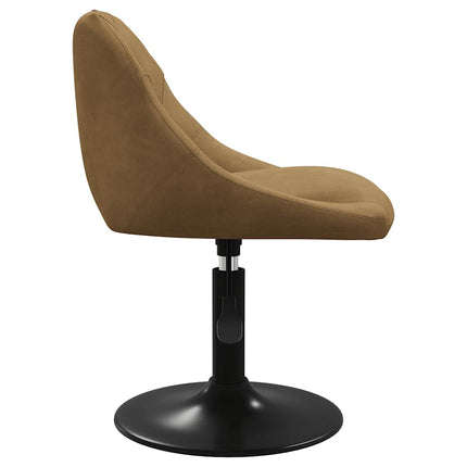 drejelige spisebordsstole 6 stk. velour brun